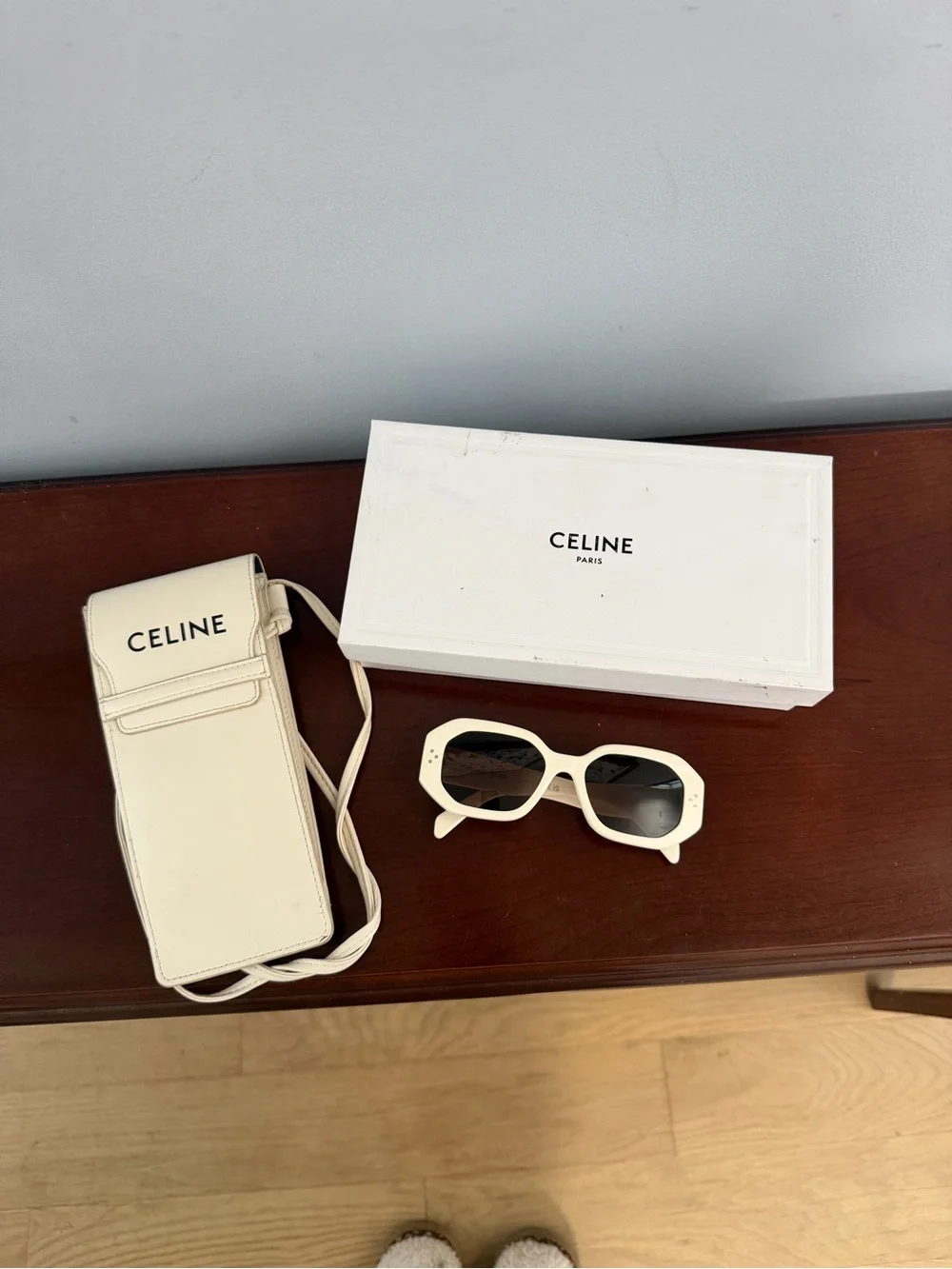 CELINE Paris Sunglasses and Crossbody Bag Case